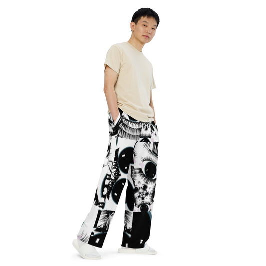 All-over print unisex wide-leg pants