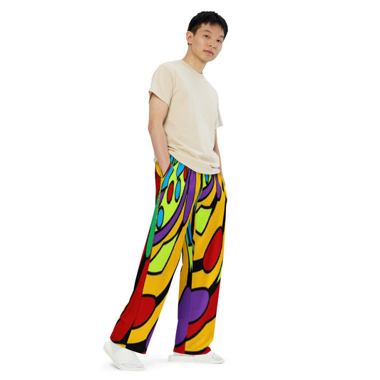 All-over print unisex wide-leg pants