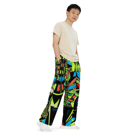 All-over print unisex wide-leg pants