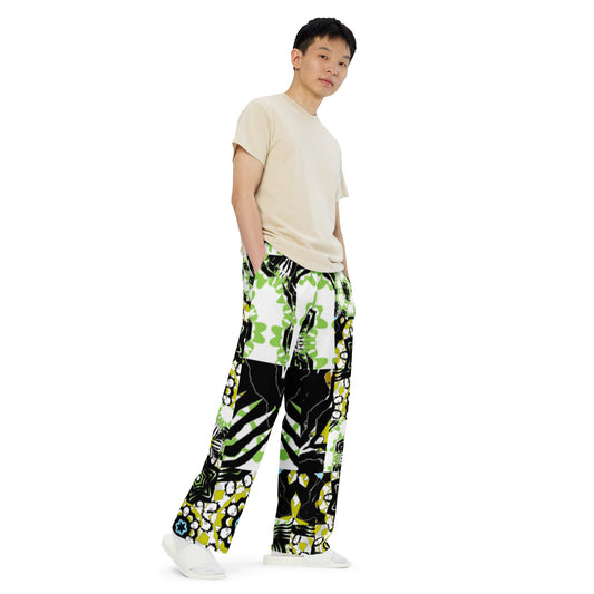 All-over print unisex wide-leg pants