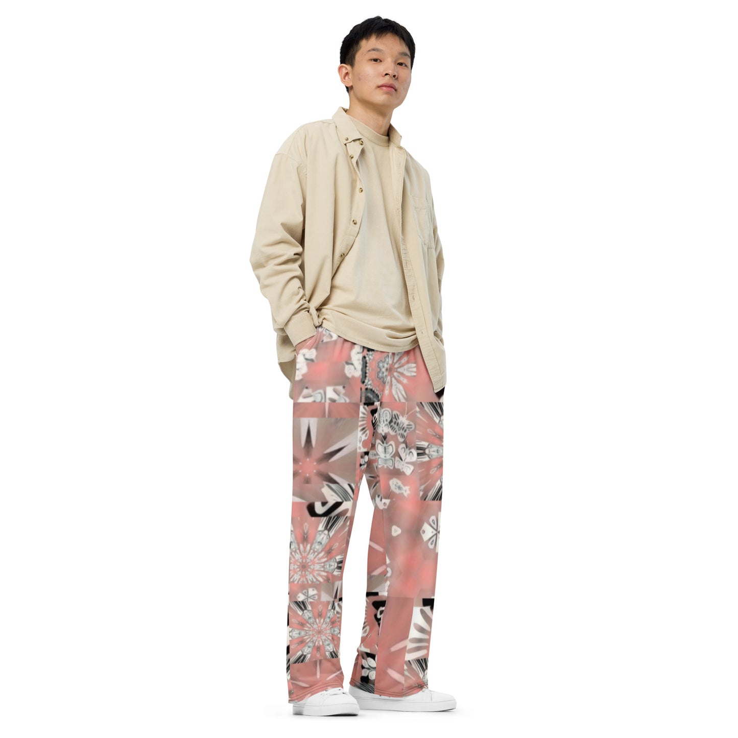 All-over print unisex wide-leg pants