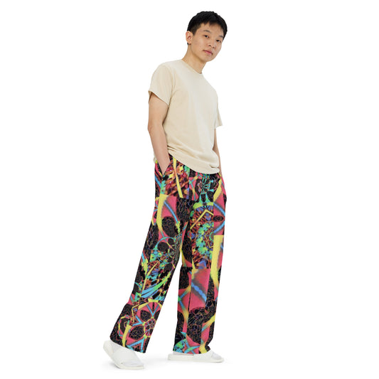 All-over print unisex wide-leg pants