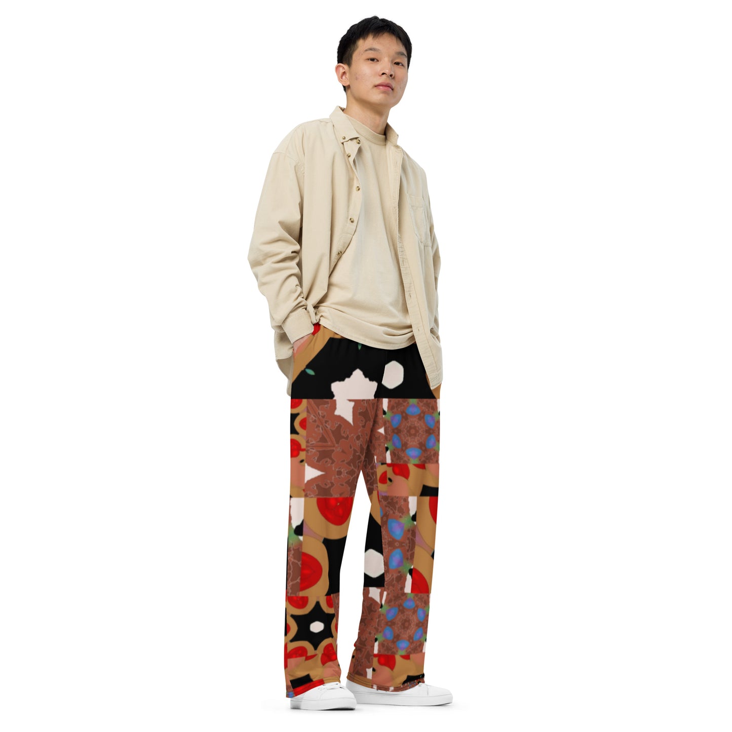 All-over print unisex wide-leg pants