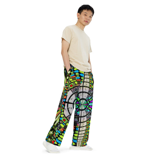 All-over print unisex wide-leg pants