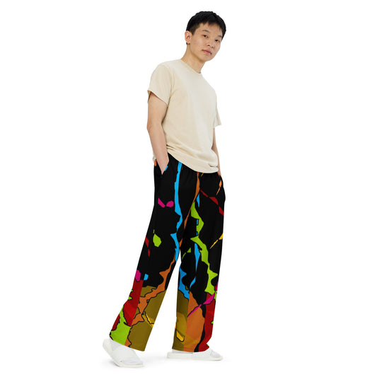 All-over print unisex wide-leg pants