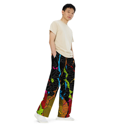 All-over print unisex wide-leg pants