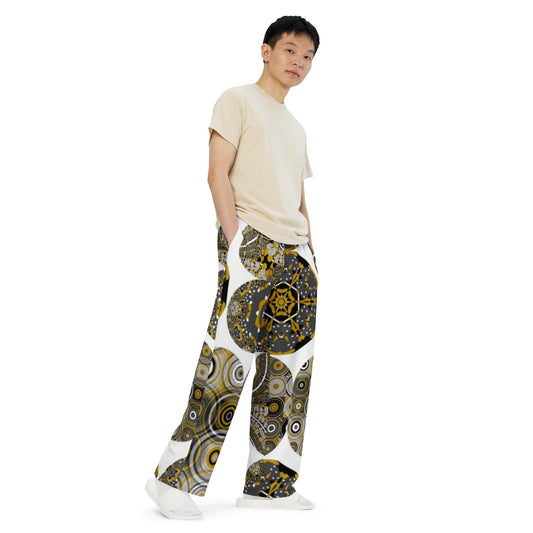 All-over print unisex wide-leg pants