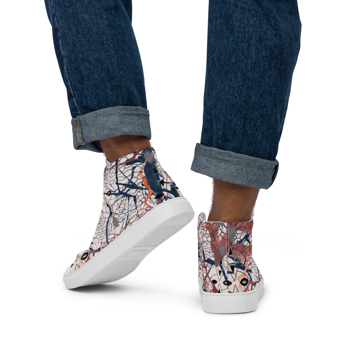 Men’s high top canvas shoes