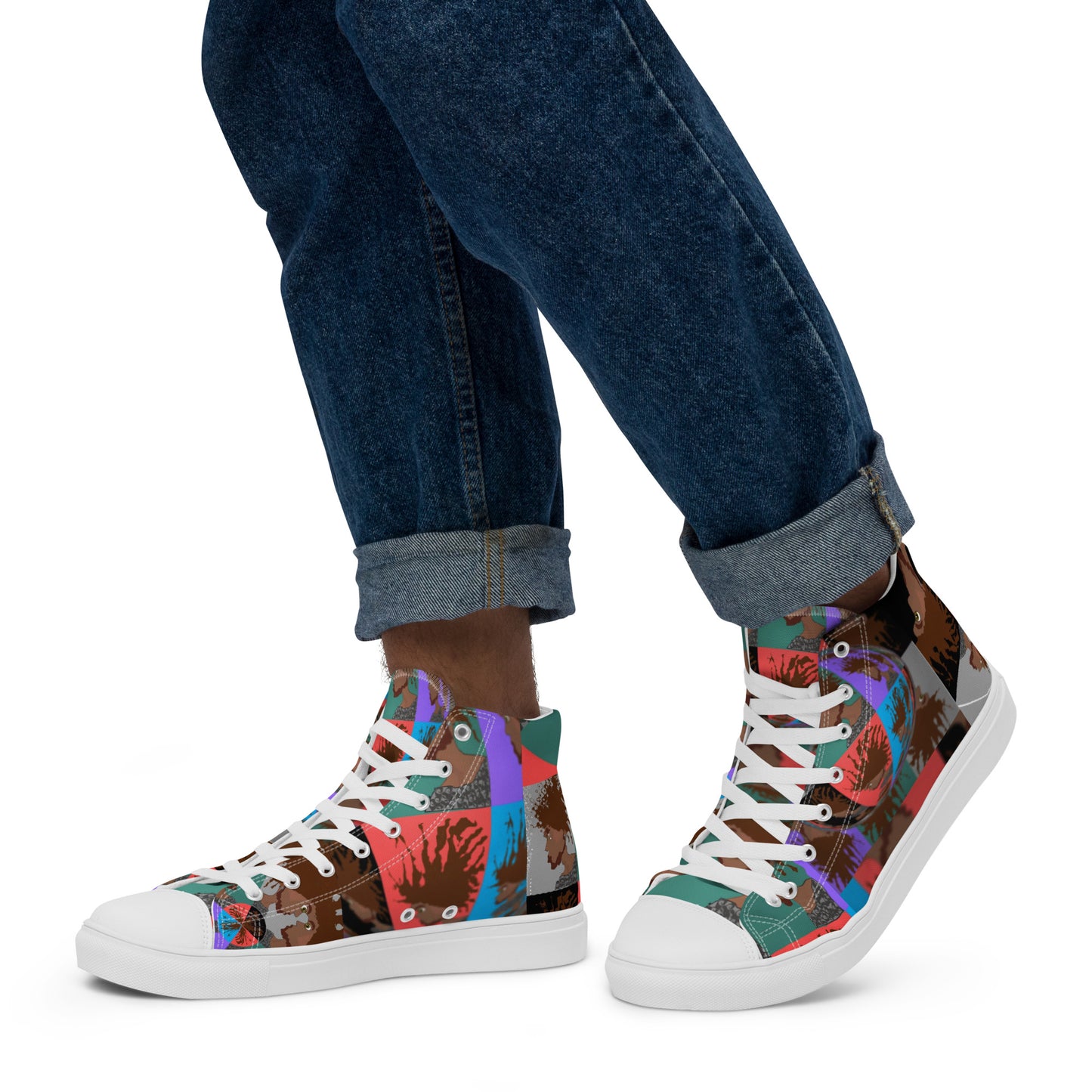 Men’s high top canvas shoes