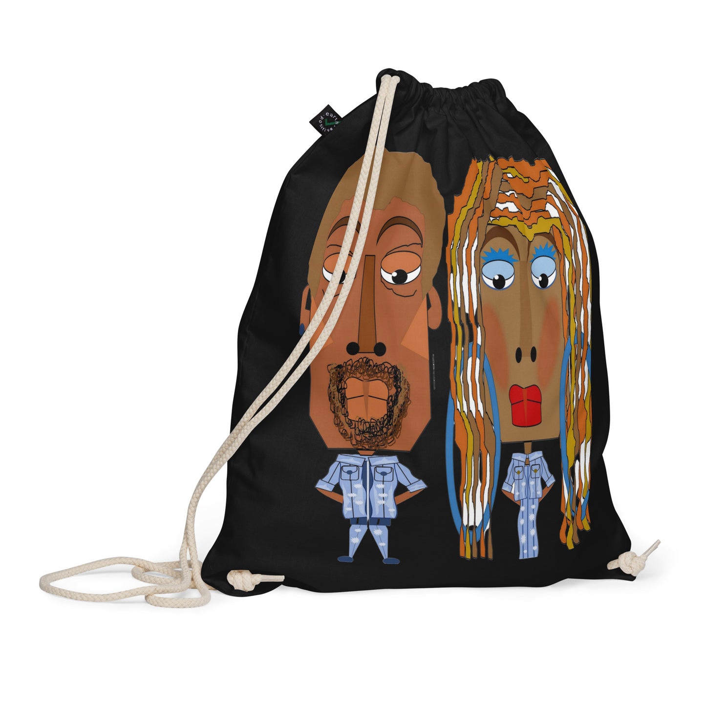 Organic cotton drawstring bag