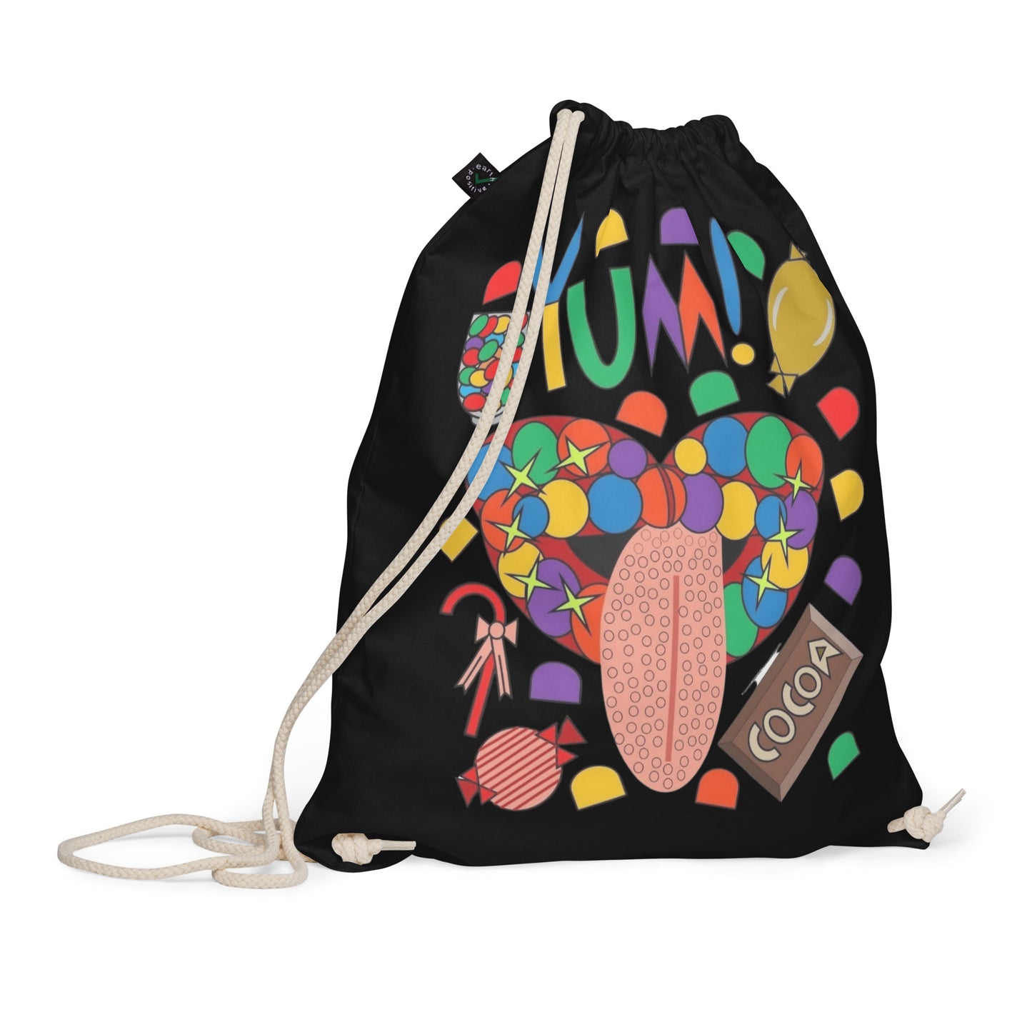 Organic cotton drawstring bag