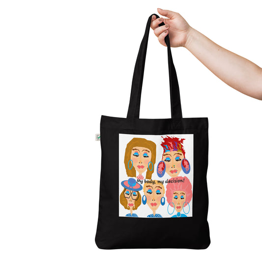 Organic fashion tote bag