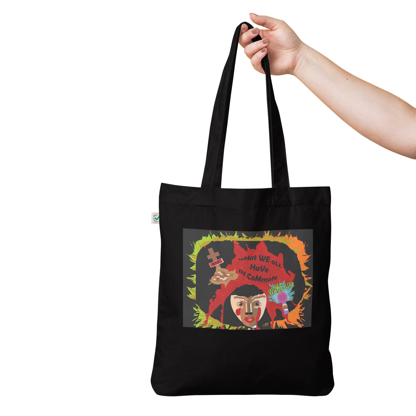 Organic fashion tote bag