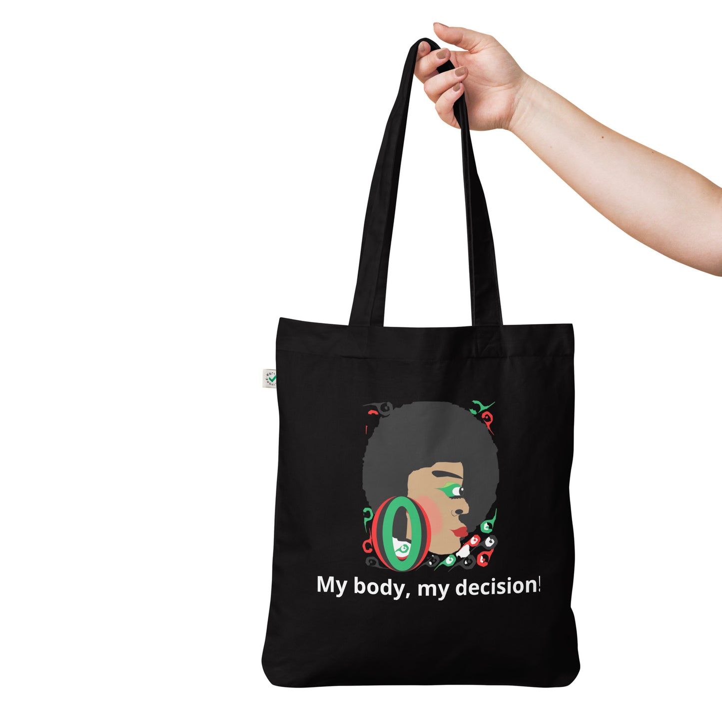 Organic fashion tote bag