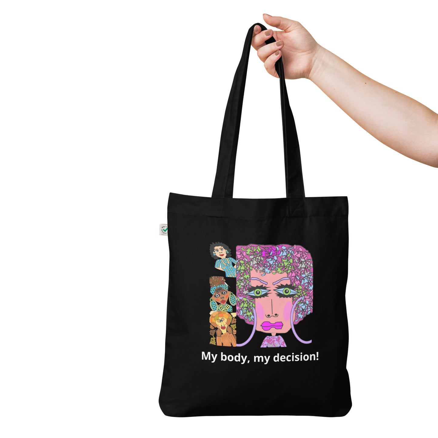 Organic fashion tote bag