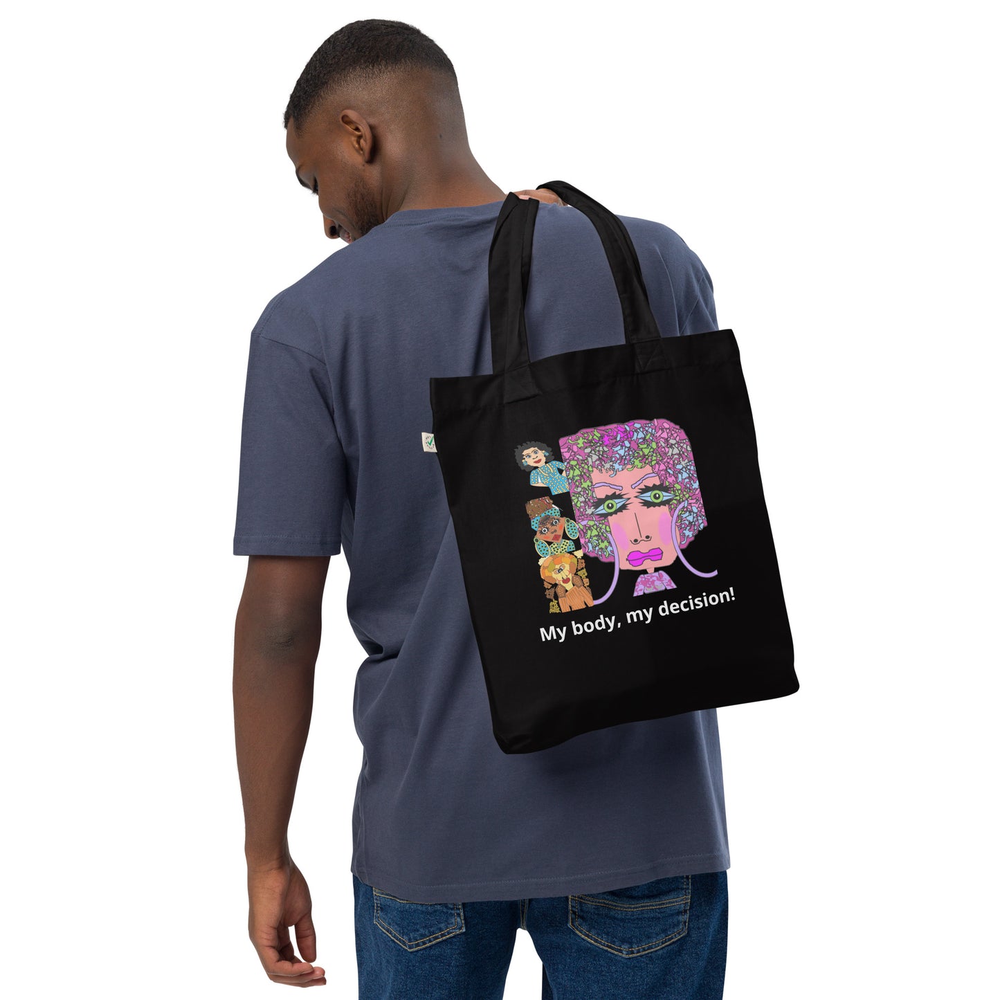 Organic fashion tote bag