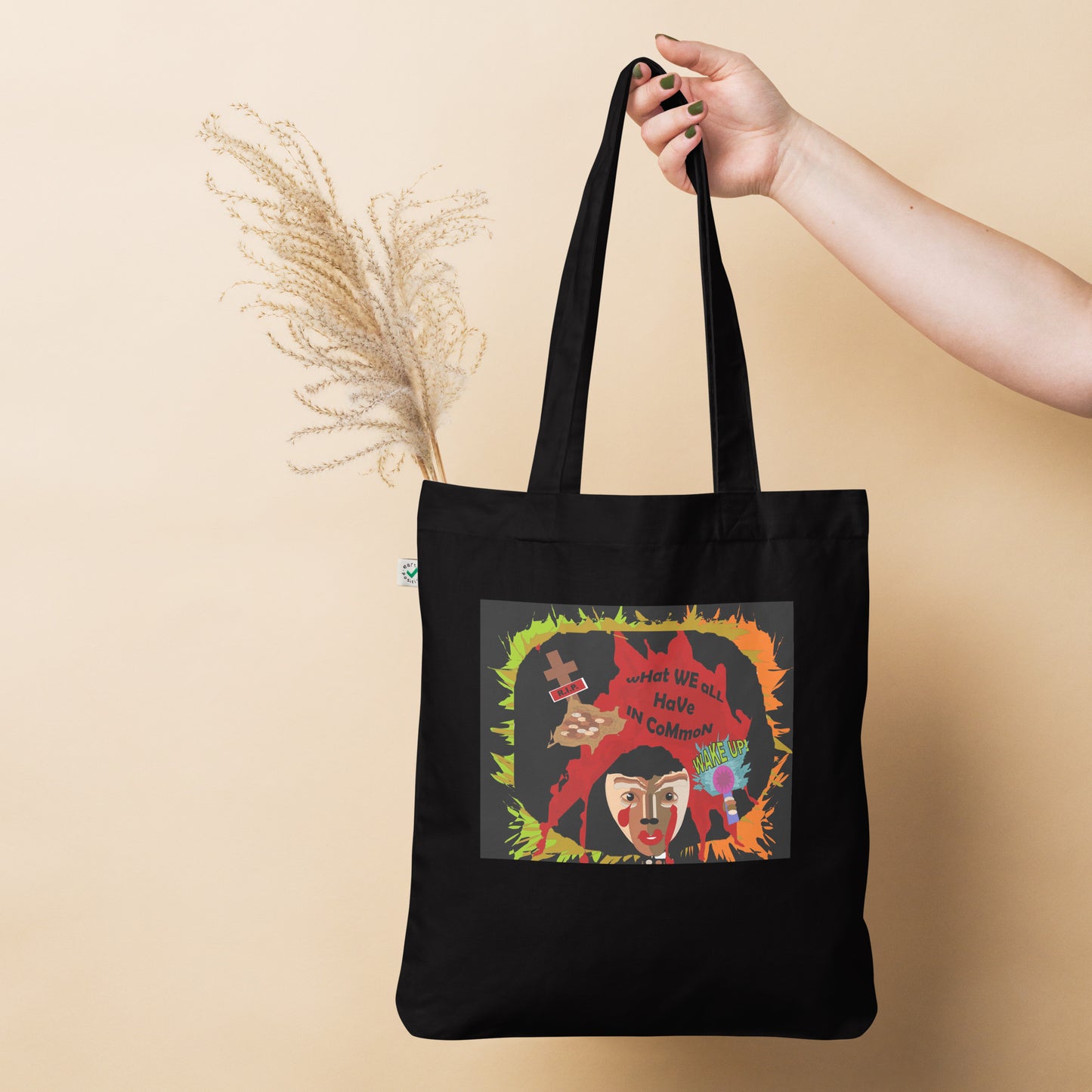 Organic fashion tote bag