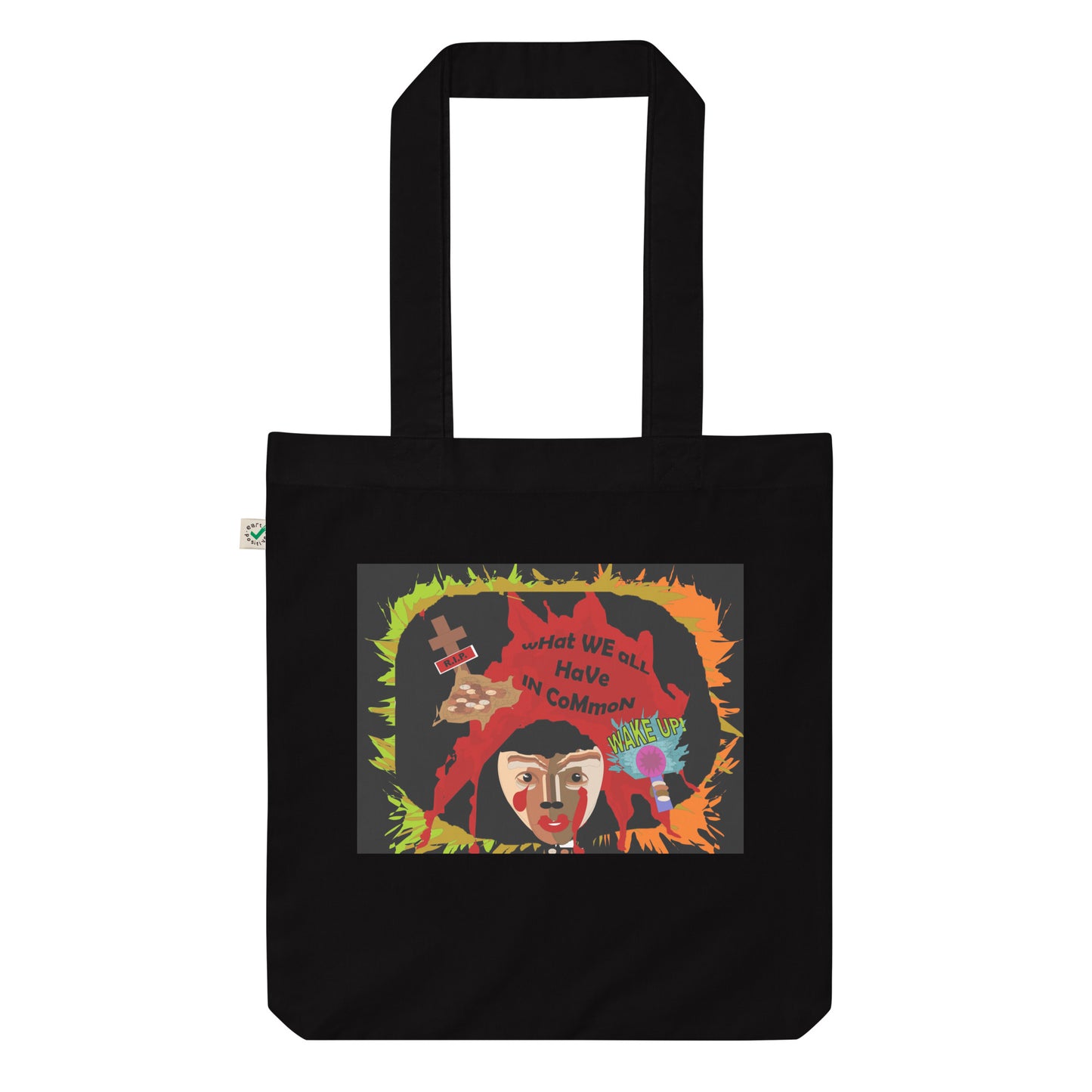 Organic fashion tote bag