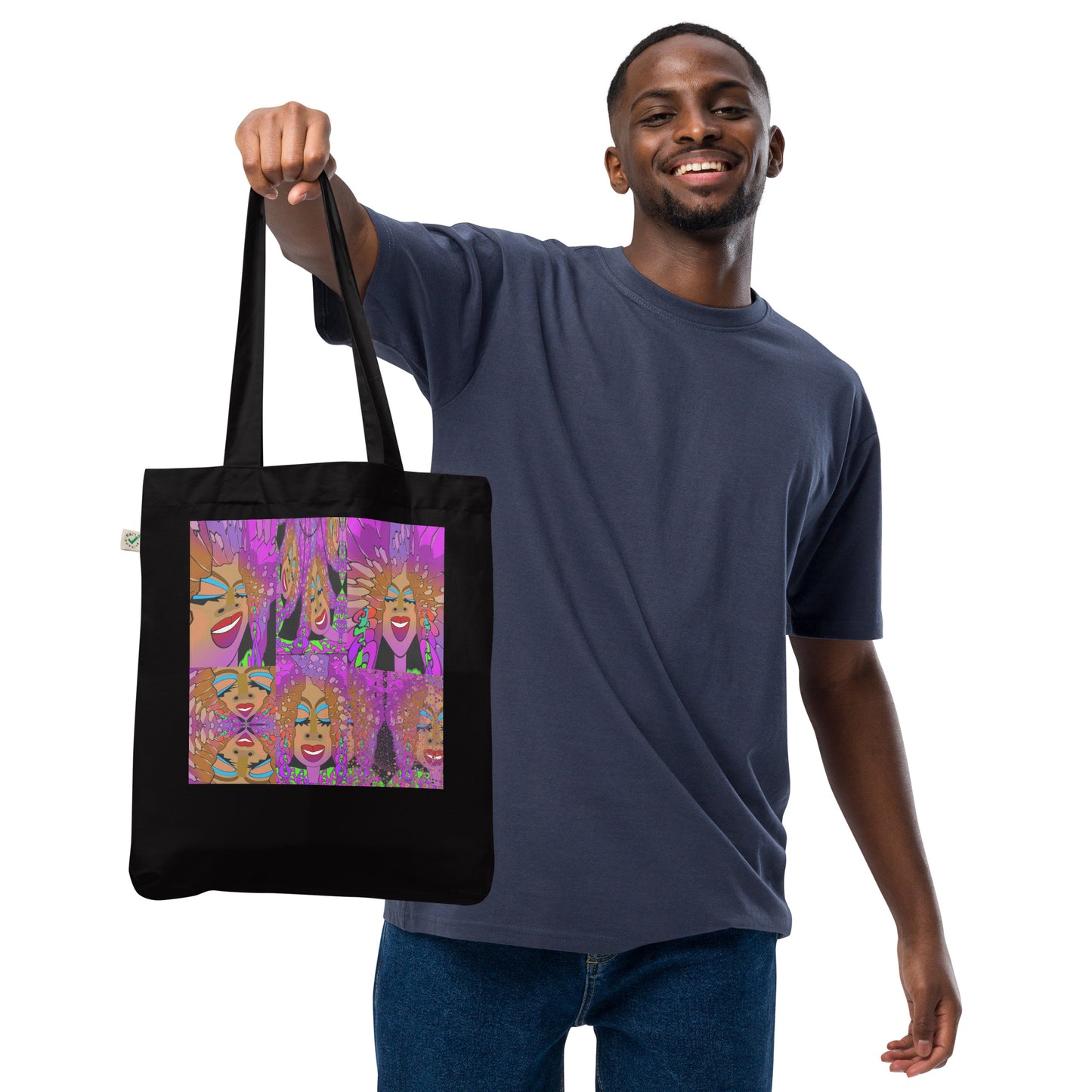 Organic fashion tote bag