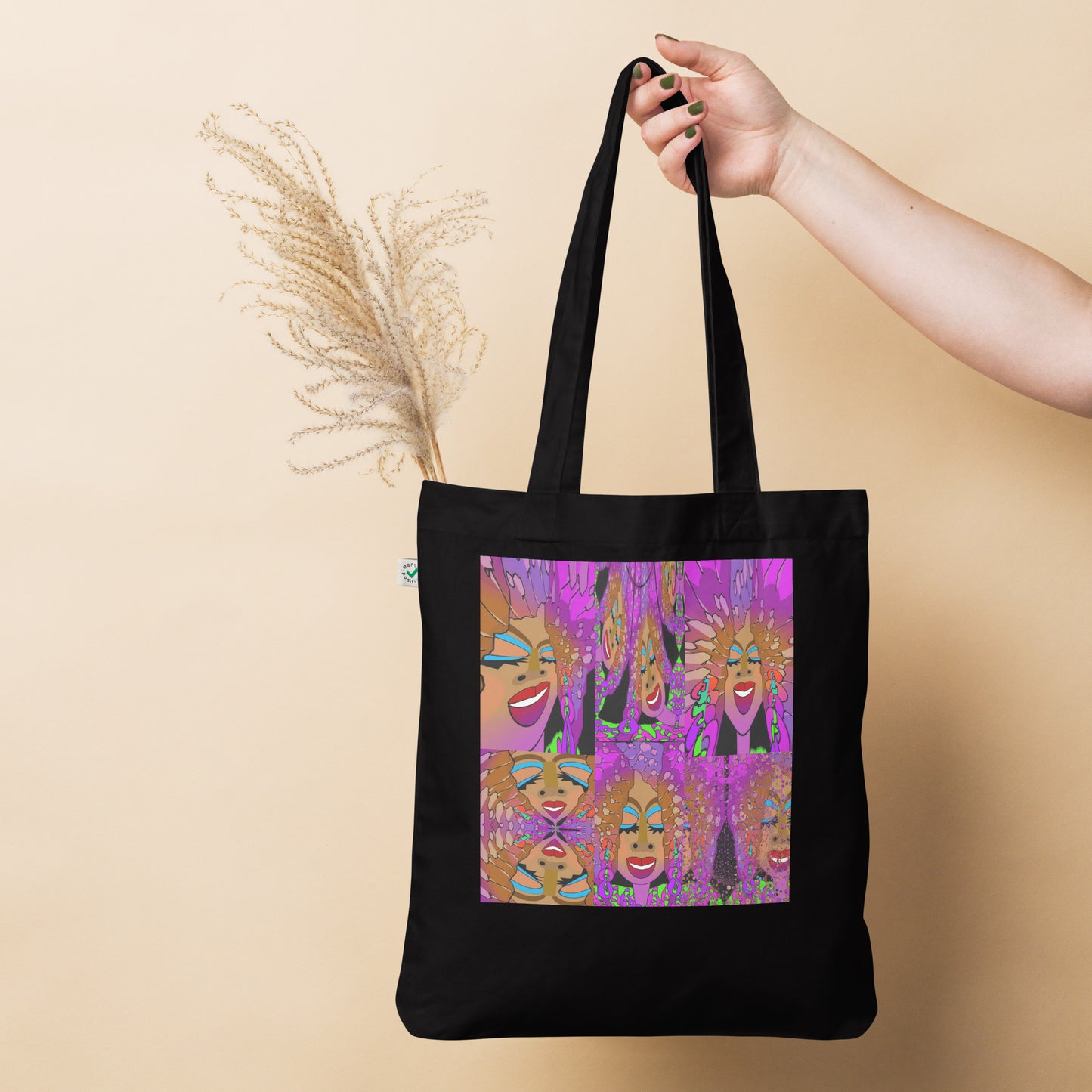 Organic fashion tote bag