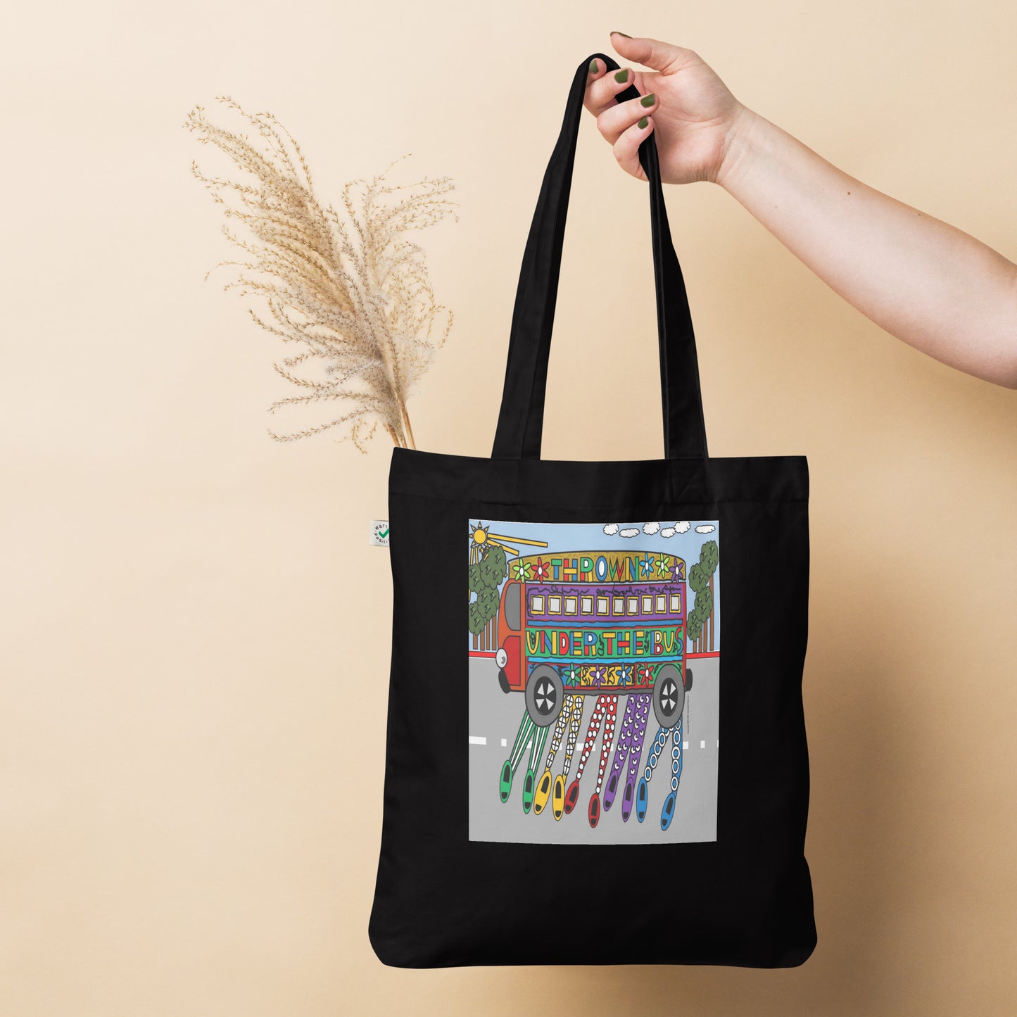 Organic fashion tote bag