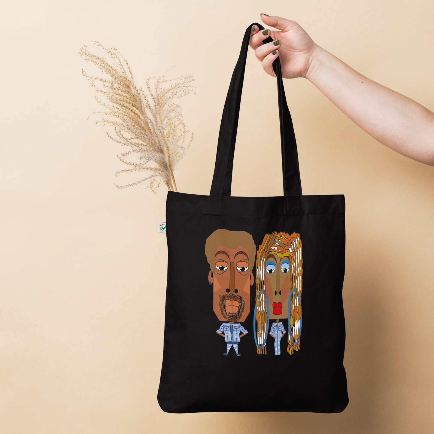 Organic fashion tote bag