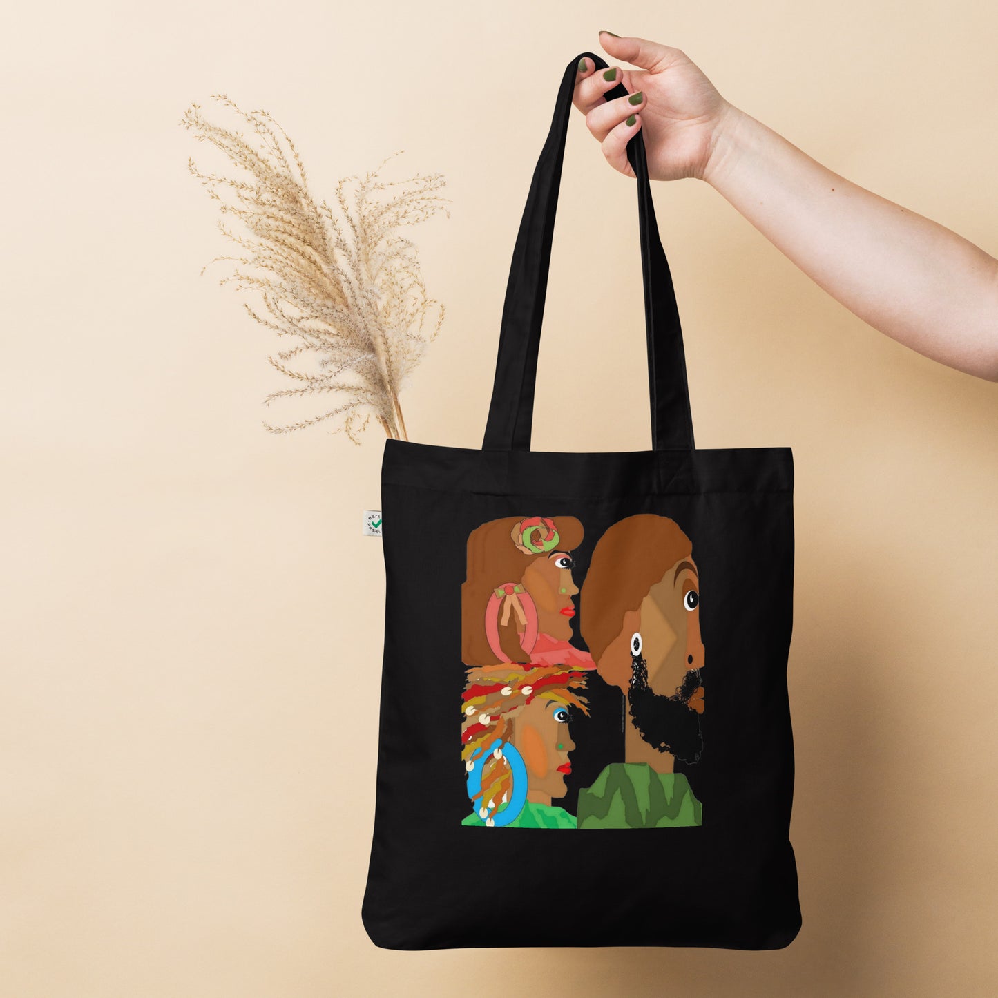 Organic fashion tote bag