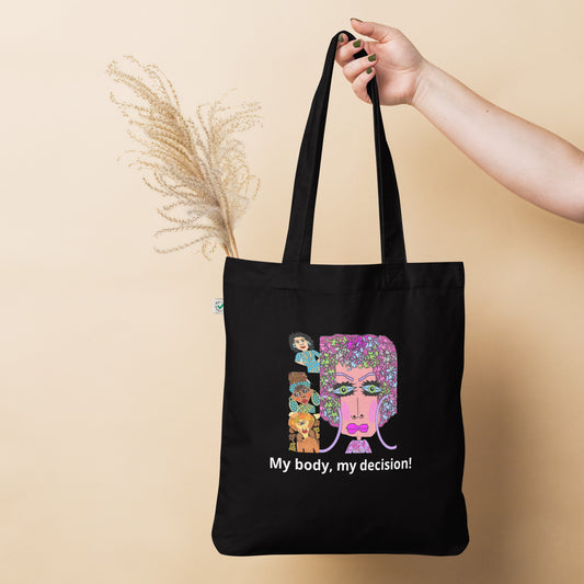 Organic fashion tote bag