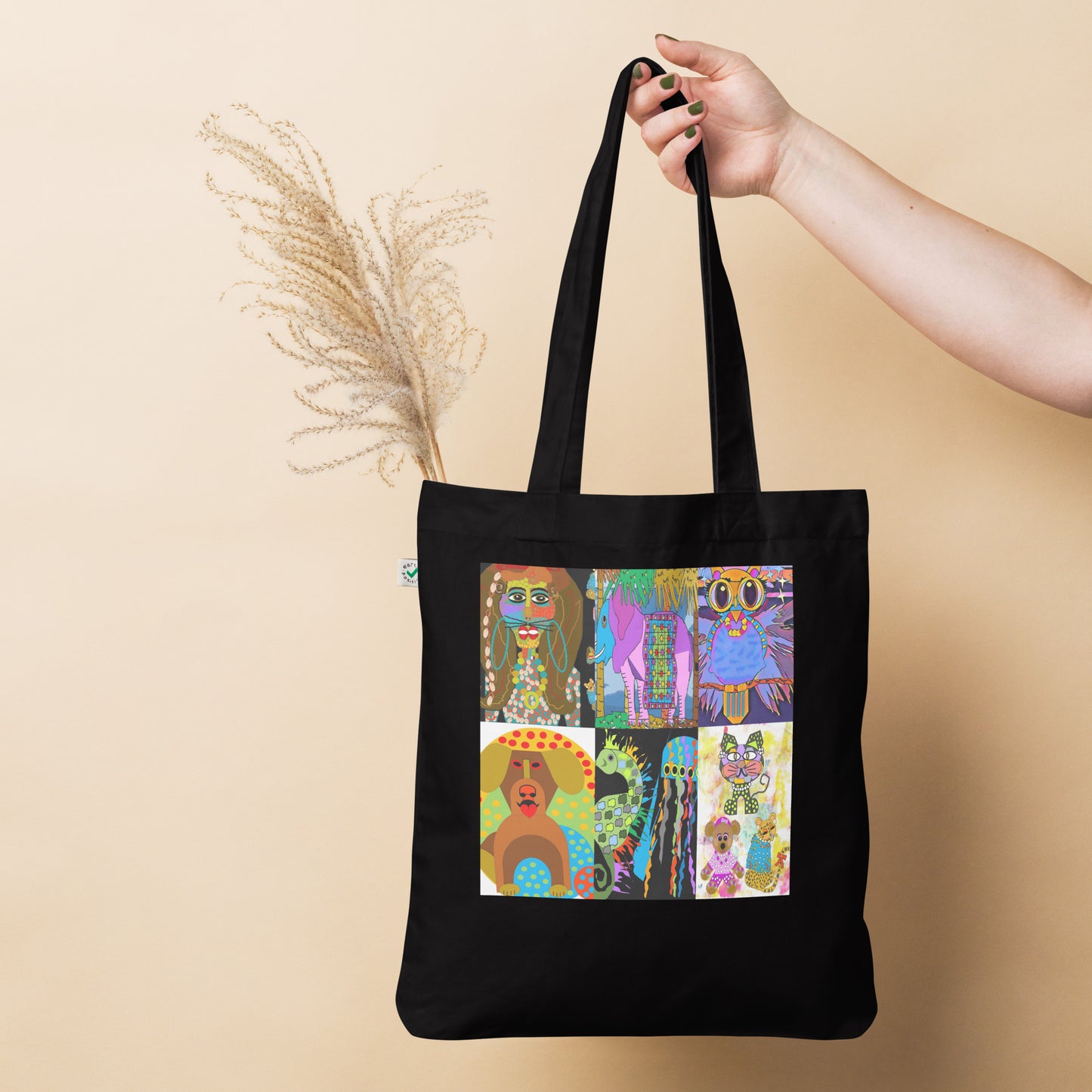 Organic fashion tote bag