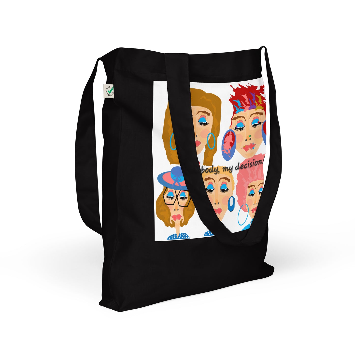 Organic fashion tote bag