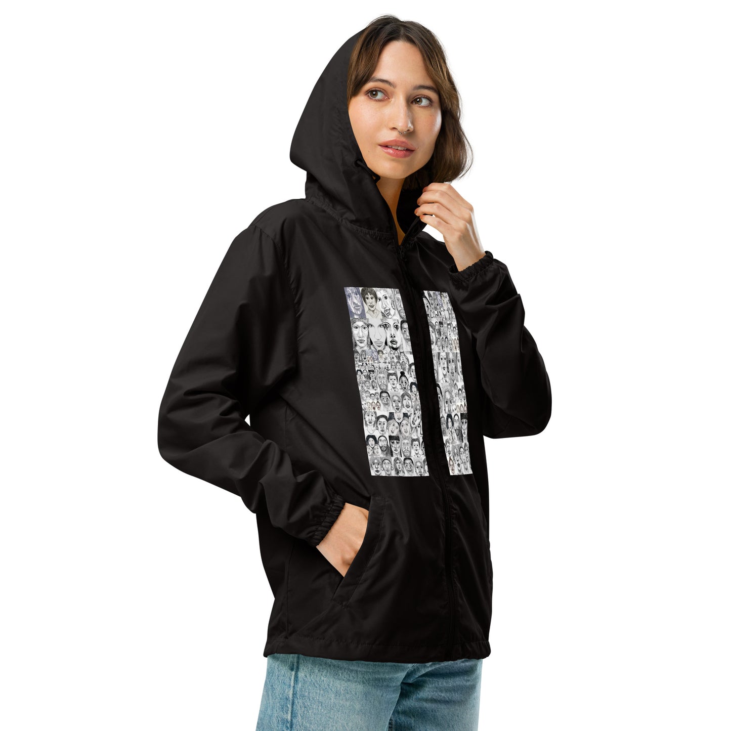 Unisex lightweight zip up windbreaker