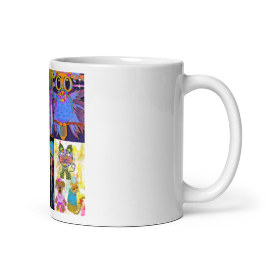 White glossy mug