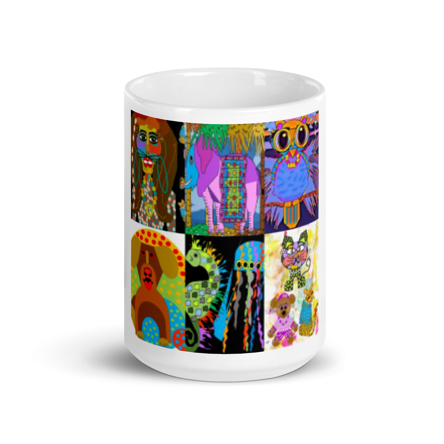 White glossy mug