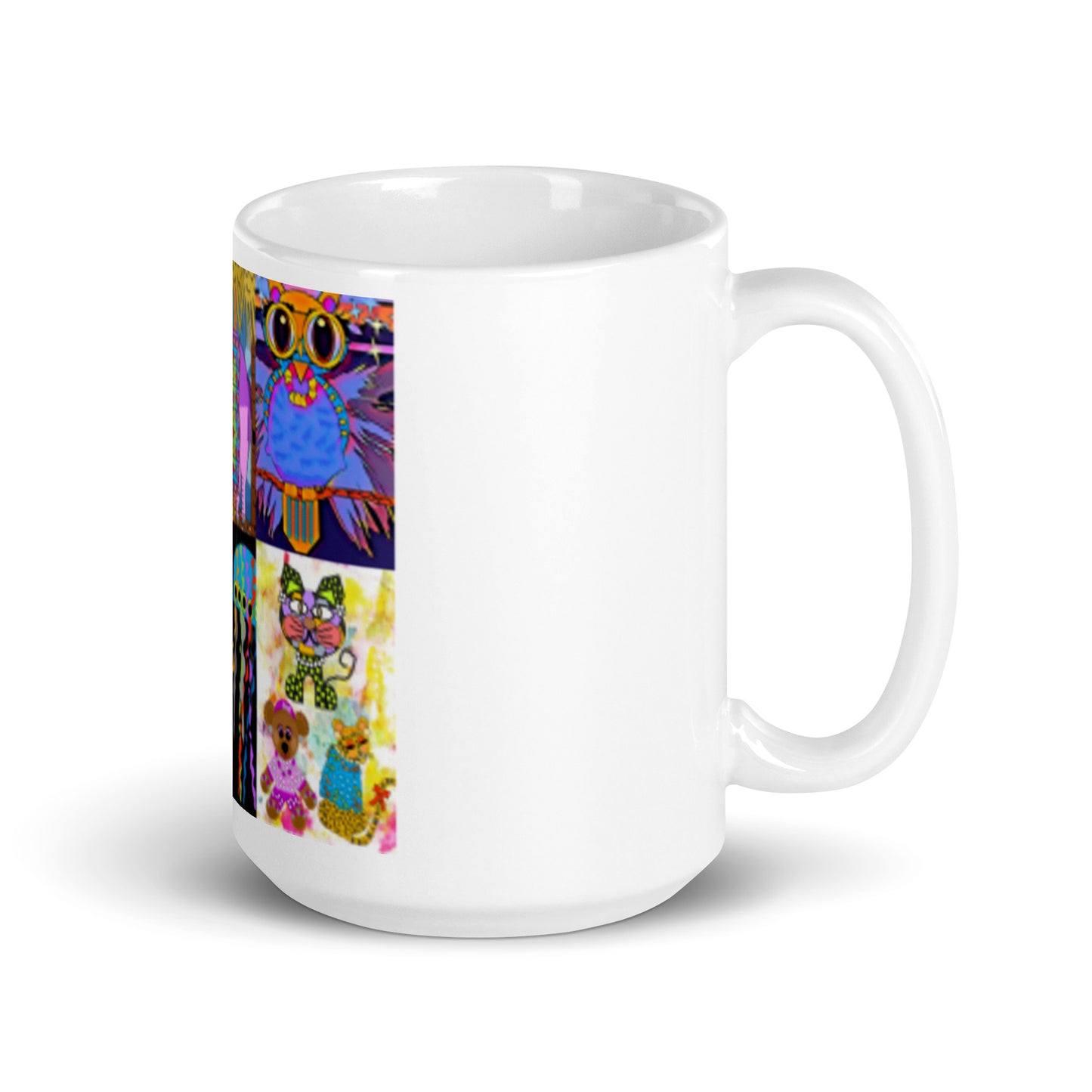 White glossy mug