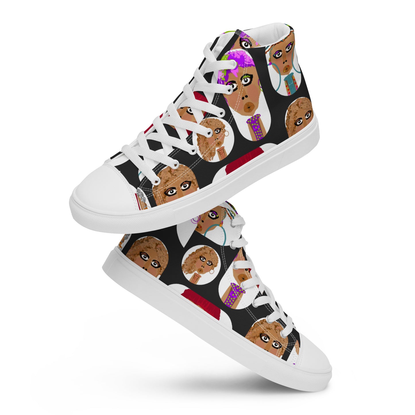 Women’s high top canvas shoes