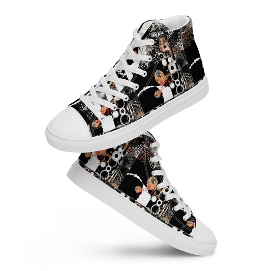 Women’s high top canvas shoes