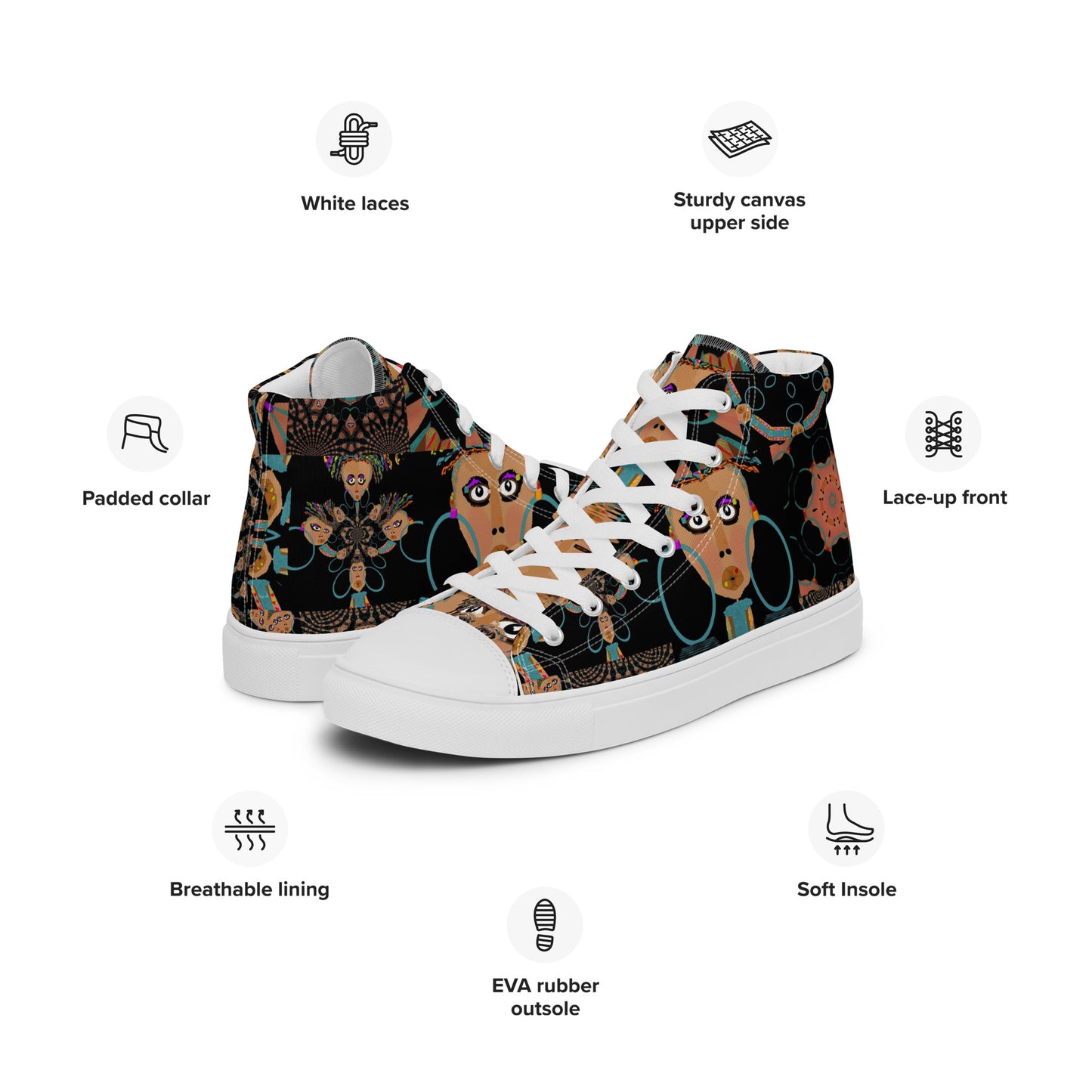 Women’s high top canvas shoesHBC