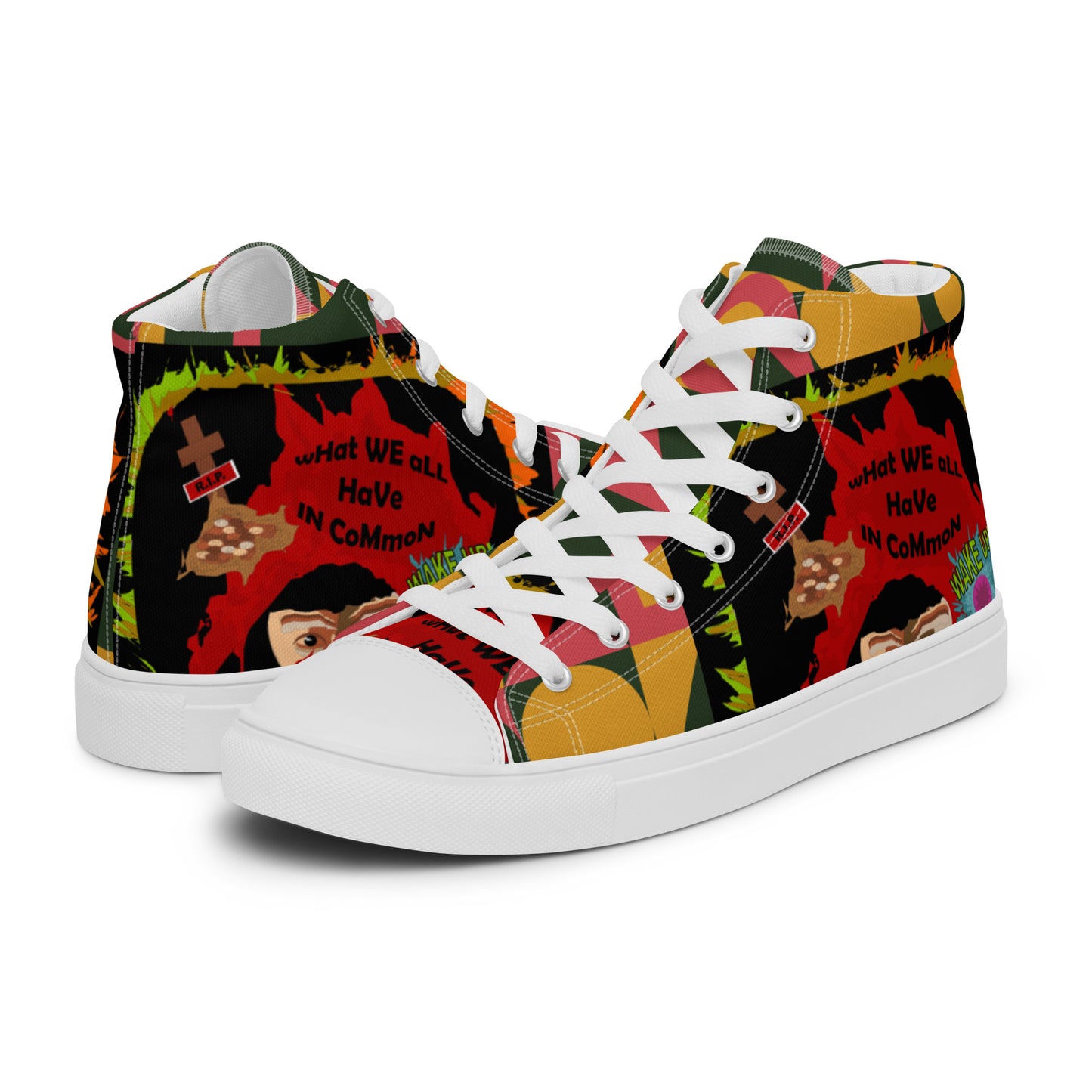 Women’s high top canvas shoes