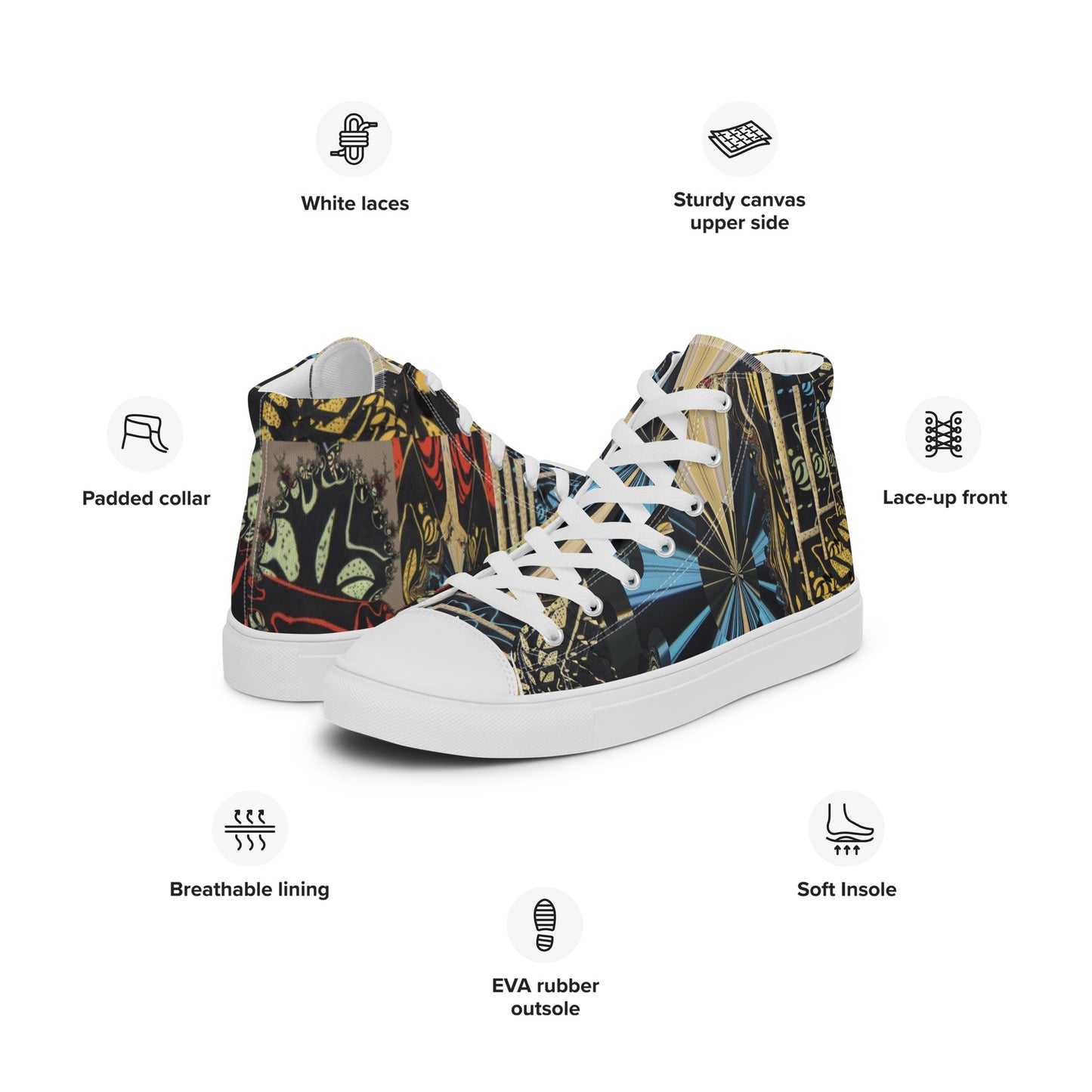 Women’s high top canvas shoes