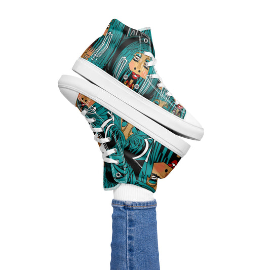 Women’s high top canvas shoes