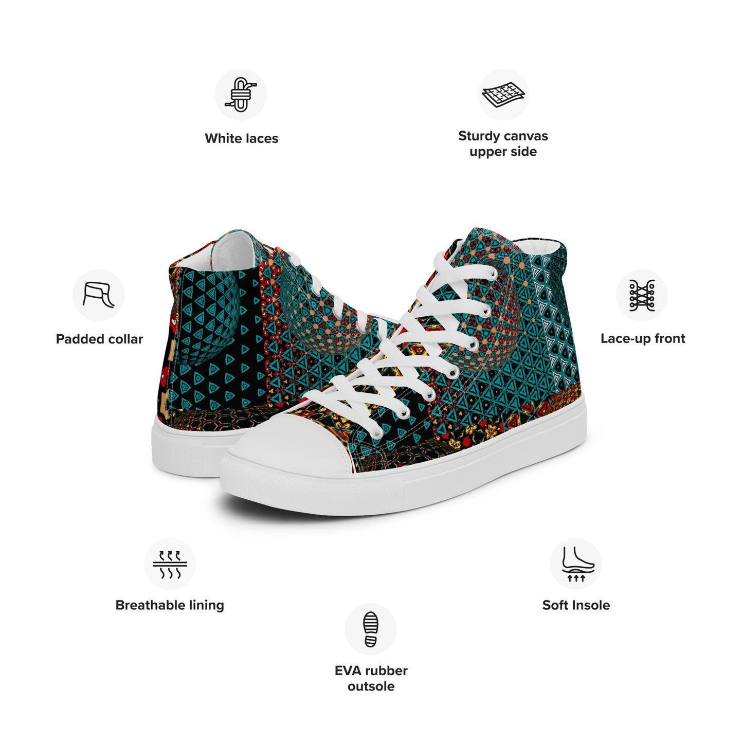 Women’s high top canvas shoes