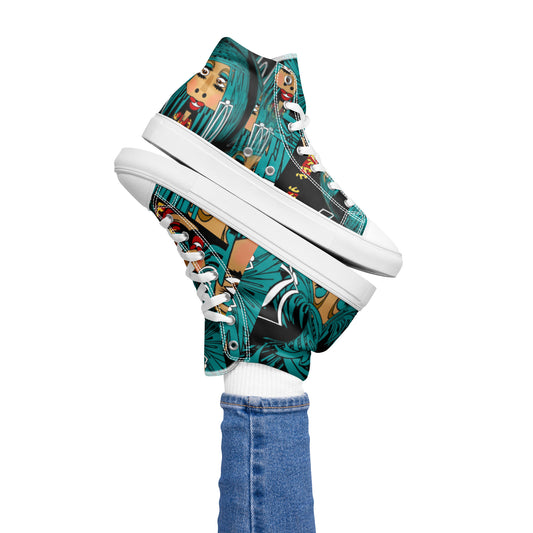 Women’s high top canvas shoes