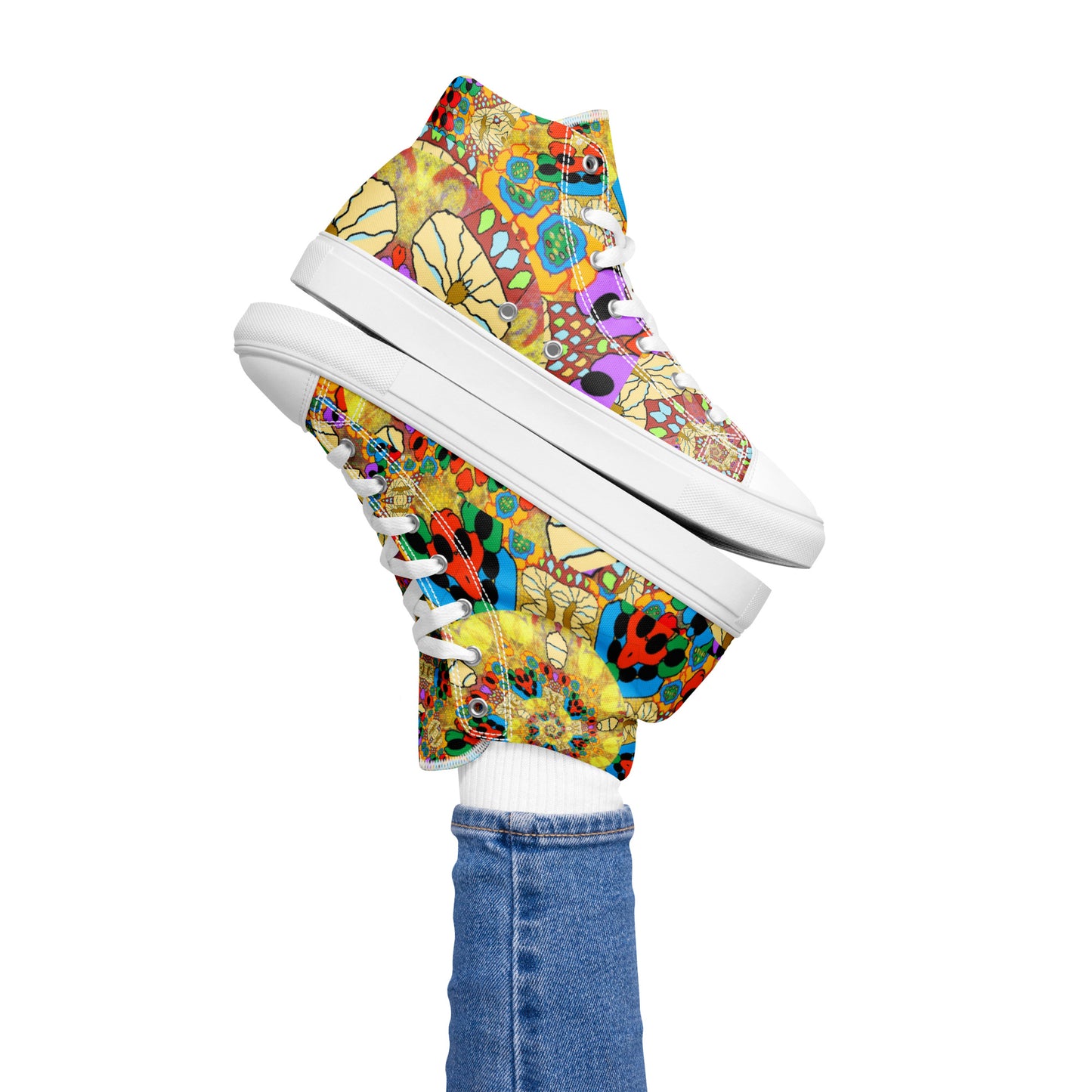 Women’s high top canvas shoes