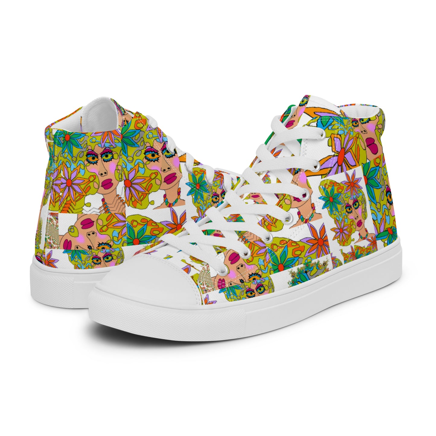 Women’s high top canvas shoes