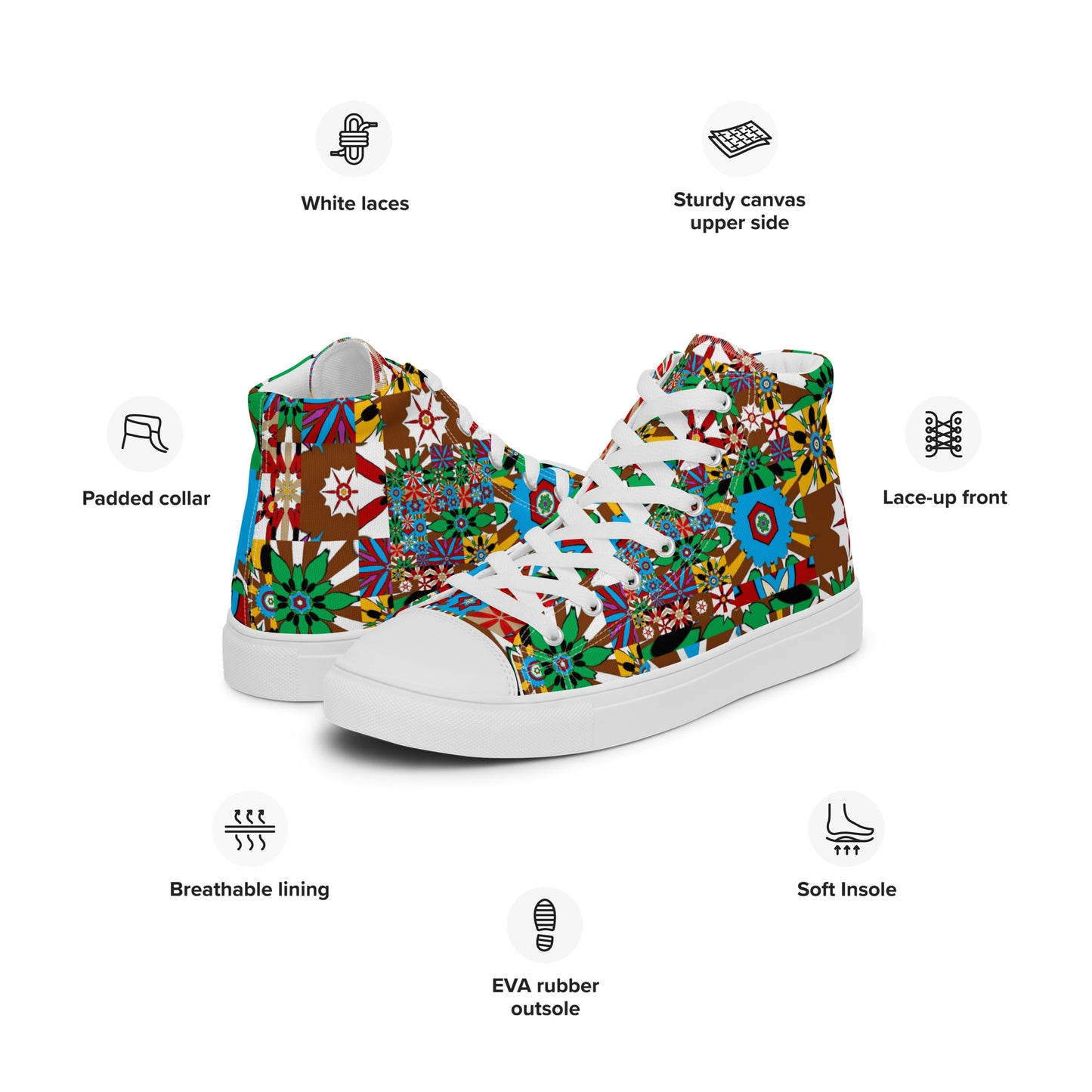 Women’s high top canvas shoes