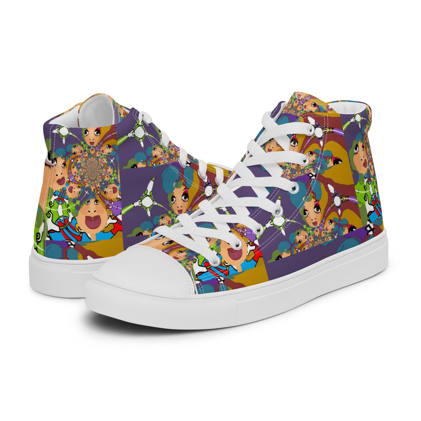 Women’s high top canvas shoes