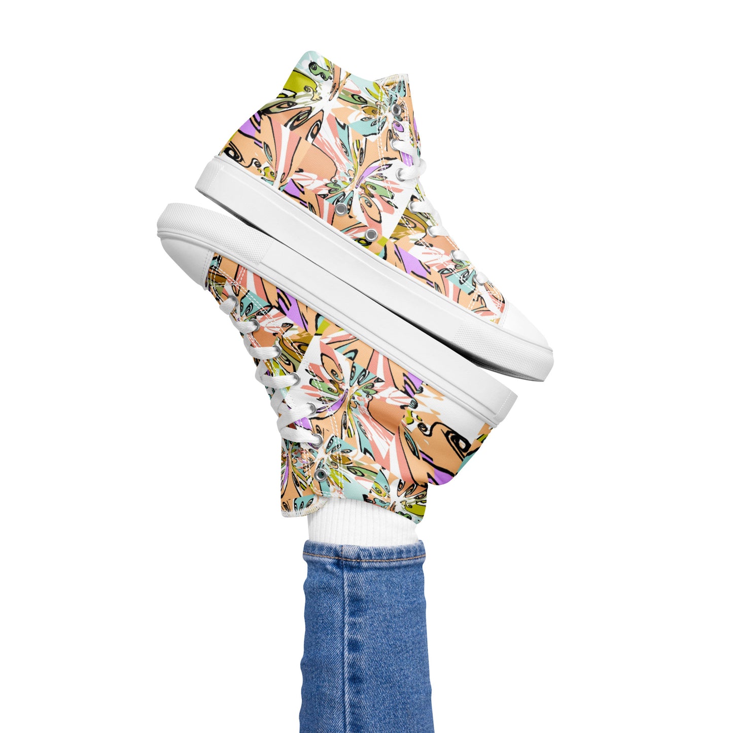 Women’s high top canvas shoes