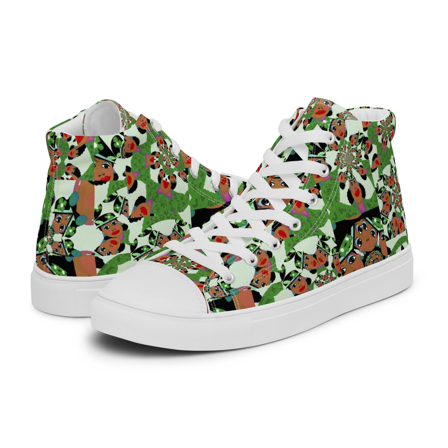 Women’s high top canvas shoes