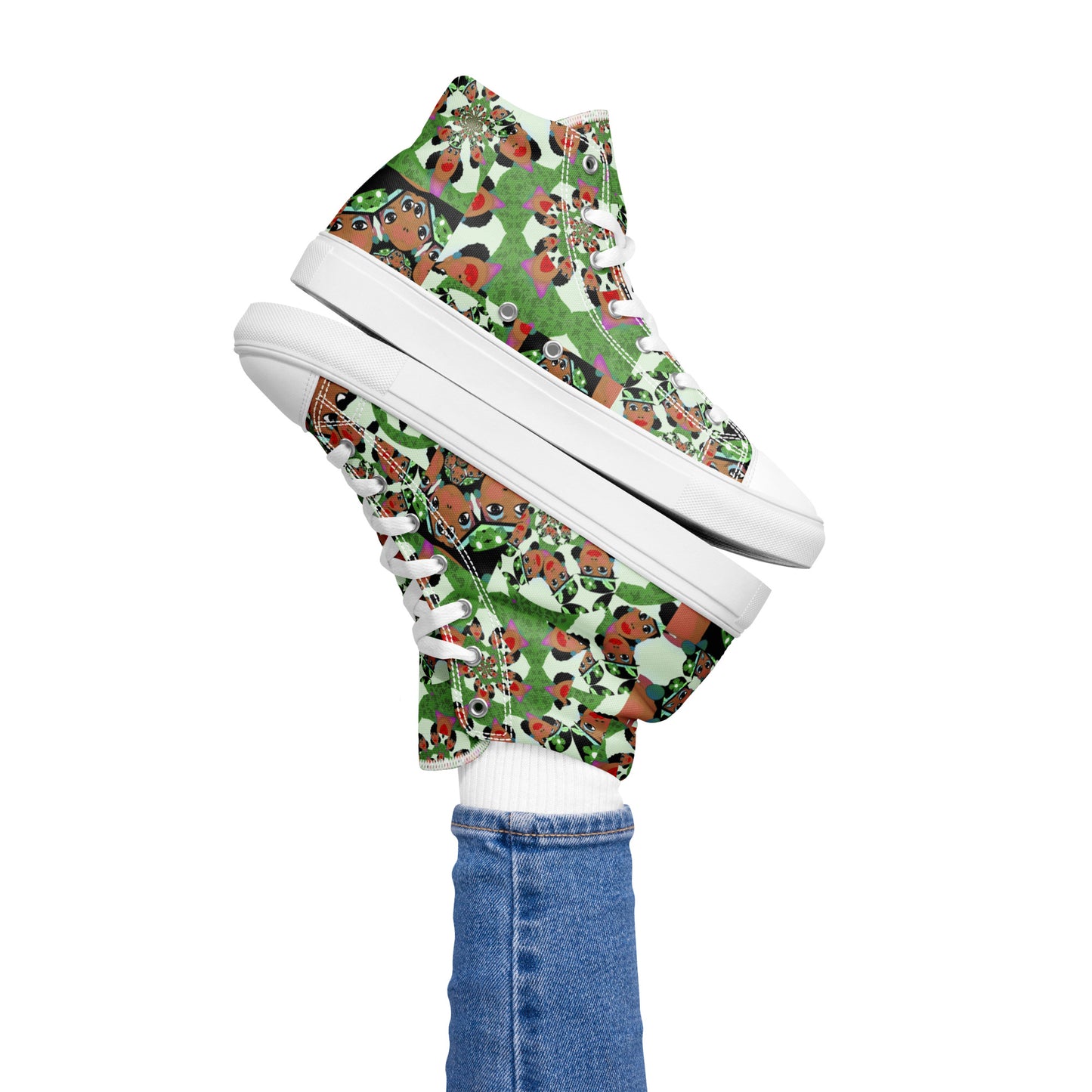 Women’s high top canvas shoes