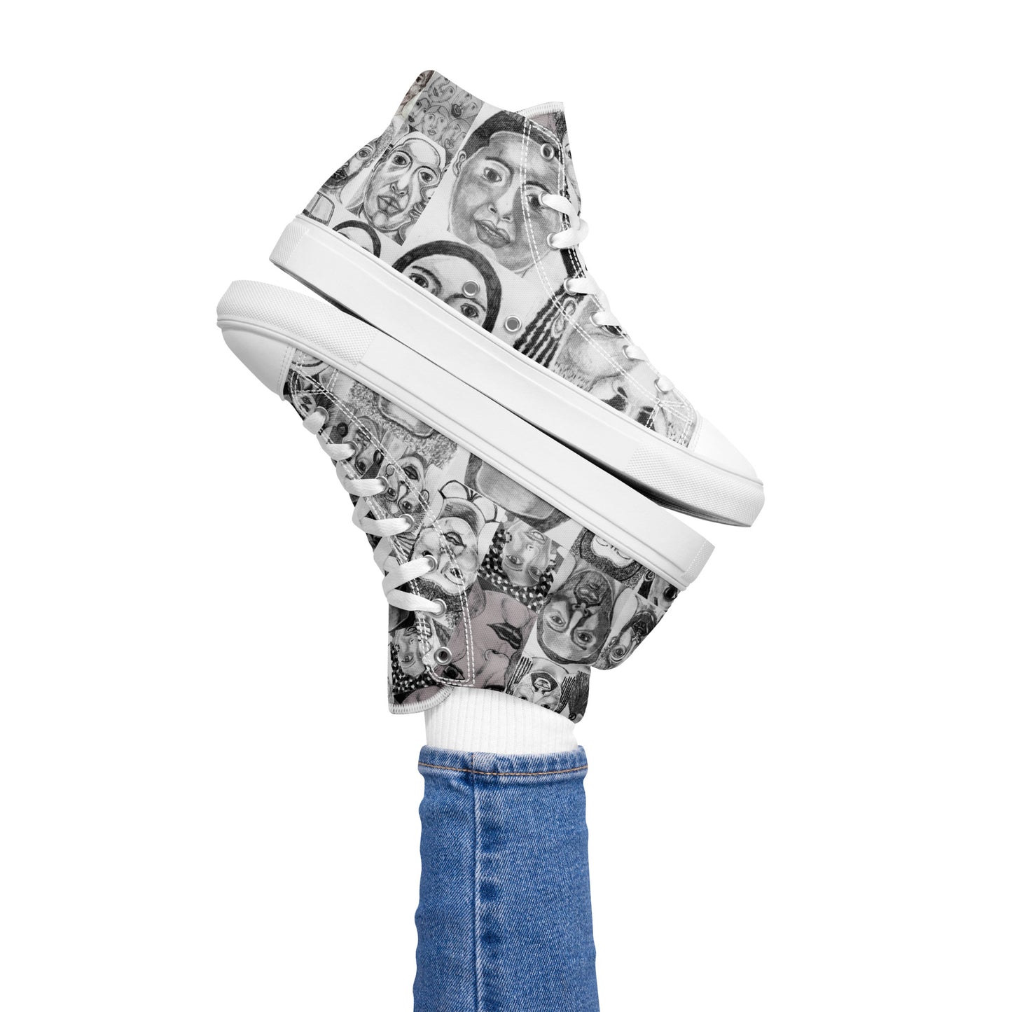 Women’s high top canvas shoes